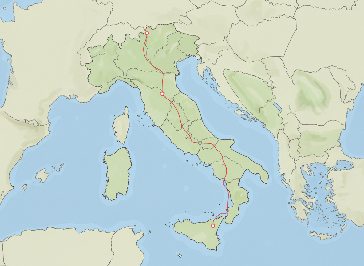 Routekaart Itali�