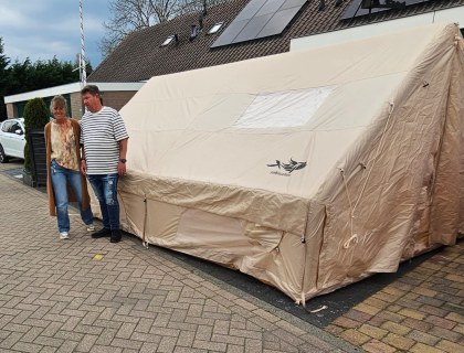 Wij voor de tent , en deze wordt het ook